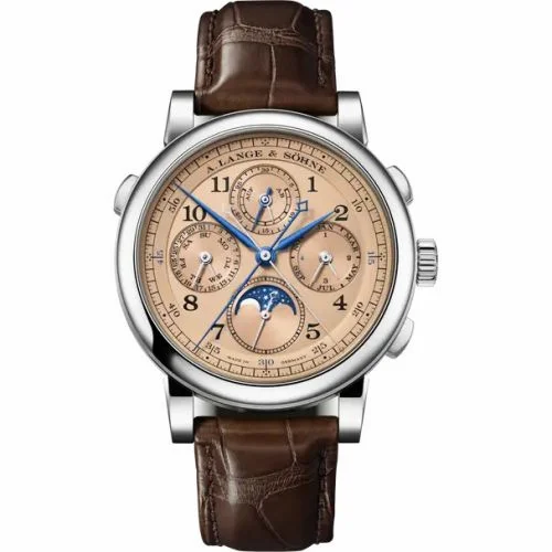A. Lange & Söhne 1815 Rattrapante Perpetual Calendar Platinum / Salmon 421.056FE