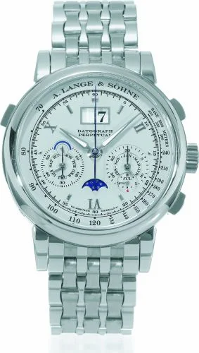 A. Lange & Söhne Datograph Perpetual Platinum / Silver / Bracelet 410.425
