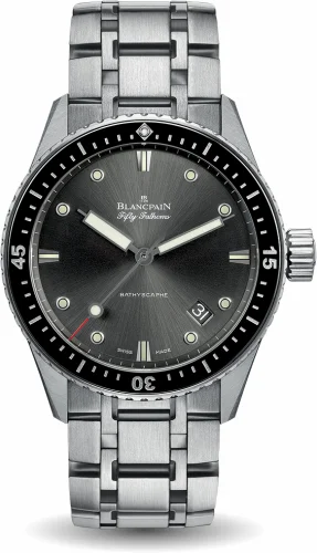 Blancpain Fifty Fathoms Bathyscaphe Stainless Steel / Grey / Bracelet 5000-1110-70B