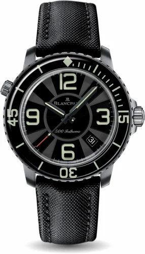 Blancpain Fifty Fathoms 500 Fathoms Titanium / Black / Black Canvas 50015-12B30-52B