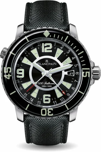 Blancpain Fifty Fathoms GMT Stainless Steel / Black / Canvas 50021-12B30-52B