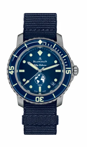 Blancpain Fifty Fathoms Ocean Commitment III Blue / Blue / Blue NATO 5008-11B40-52A