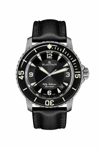 Blancpain Fifty Fathoms Automatique Titanium / Black / Sailcloth 5015-12B30-B52B