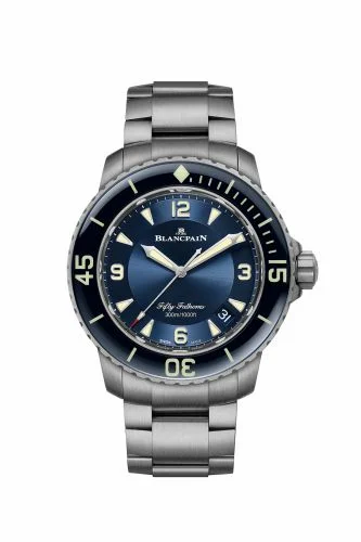 Blancpain Fifty Fathoms Titanium / Blue / Bracelet 5015-12B40-98