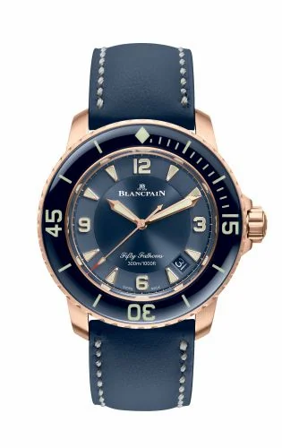 Blancpain Fifty Fathoms Automatique Red Gold / Blue / Calf 5015-3603C-63B