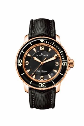 Blancpain Fifty Fathoms Automatique Red Gold / Black / Sailcloth 5015-3630-52A