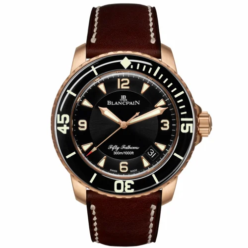 Blancpain Fifty Fathoms Automatique Red Gold / Black / Brown Barennia 5015A-3630-63B