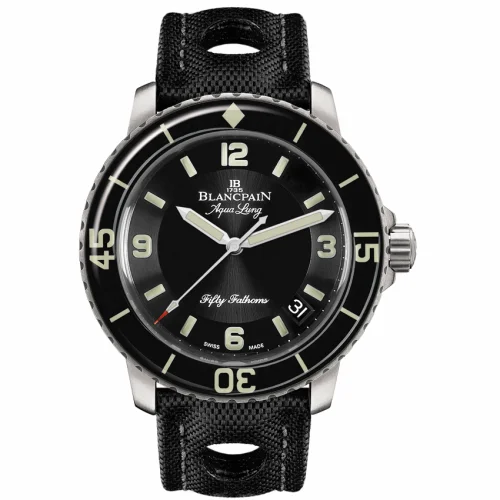 Blancpain Fifty Fathoms Tribute to Fifty Fathoms Aqua Lung / Stainless Steel / Black / Black Canvas 5015C-1130-52B