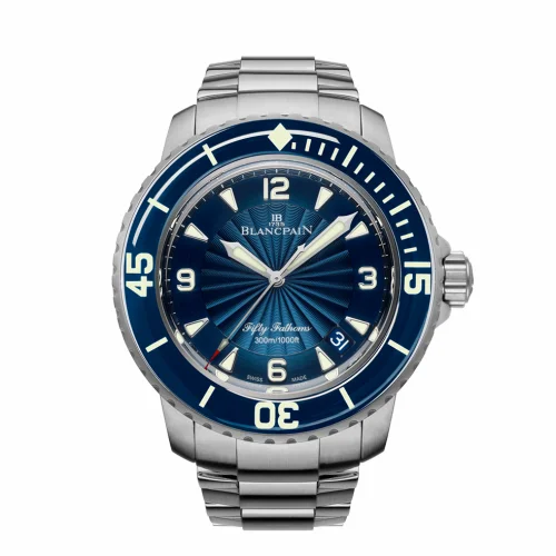 Blancpain Fifty Fathoms Automatique Stainless Steel / Blue / Bracelet 5015D-1140-71B