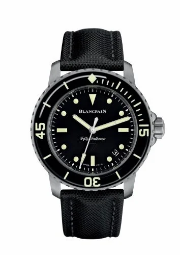 Blancpain Fifty Fathoms Nageurs de Combat Stainless Steel / Black / Black Canvas 5015E-1130-B52A