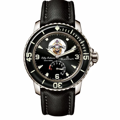 Blancpain Fifty Fathoms Tourbillon 8 Jours White Gold / Black / Black Canvas 5025-1530-52A