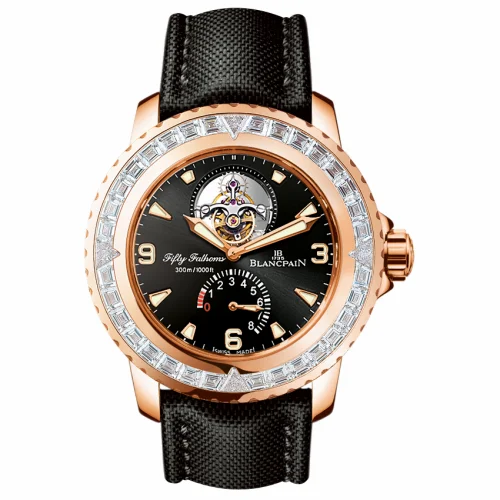 Blancpain Fifty Fathoms Tourbillon 8 Jours Red Gold / Diamonds / Black Canvas 5025-6230-52A