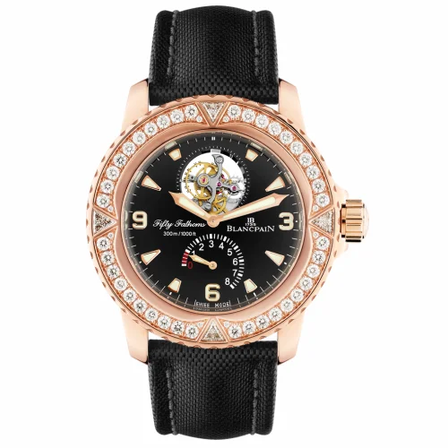 Blancpain Fifty Fathoms Tourbillon 8 Jours Red Gold / Diamonds / Black Canvas 5025-9530-52A