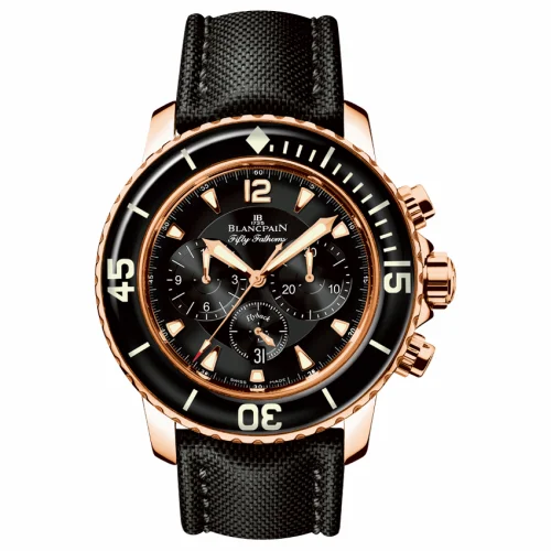 Blancpain Fifty Fathoms Chronographe Flyback Red Gold / Black / Black Canvas 5085F-3630-52