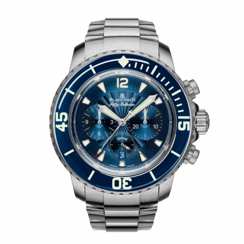 Blancpain Fifty Fathoms Chronographe Flyback Stainless Steel / Bue / Bracelet 5085F.B-1140-71B