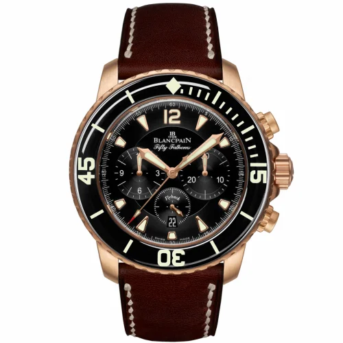 Blancpain Fifty Fathoms Flyback Chronograph Red Gold / Black / Brown Barennia 5085FA-3630-63B