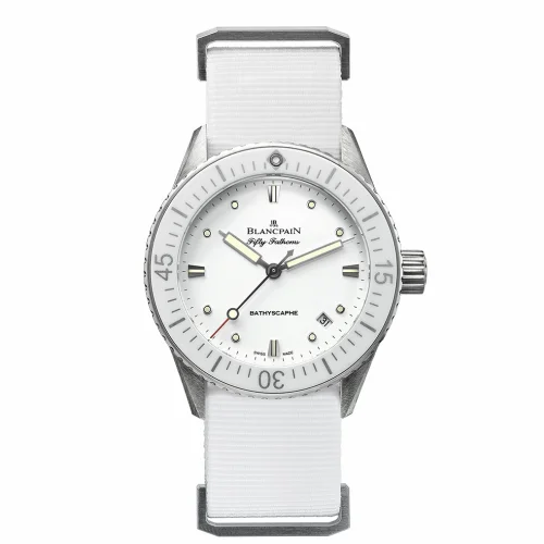 Blancpain Fifty Fathoms Bathyscaphe Stainless Steel / White / White Nato 5100-1127-NAWA