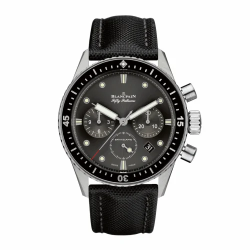 Blancpain Fifty Fathoms Bathyscaphe Flyback Chronograph Stainless Steel / Grey / Black Canvas 5200-1110-B52A