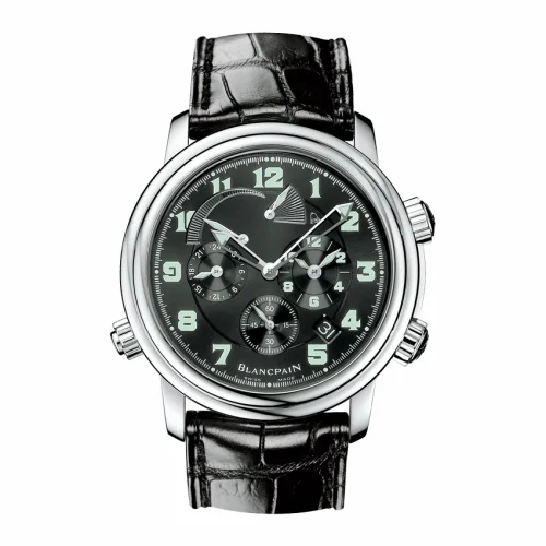 Blancpain Léman Réveil GMT Stainless Steel / Black / Alligator 2041-1130M-53B