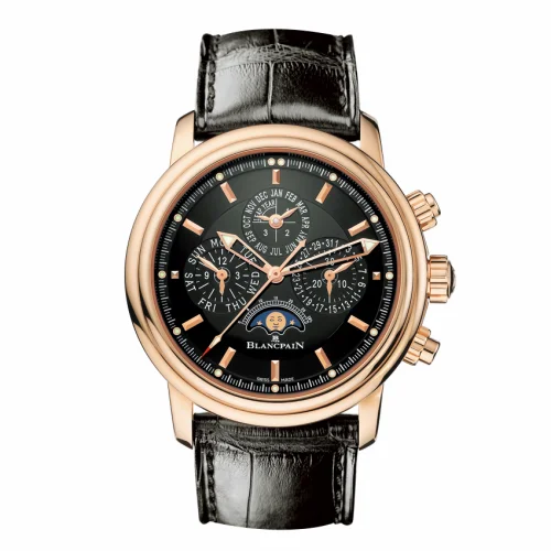 Blancpain Léman Chronographe Flyback Quantième Perpétuel Red Gold / Black / Alligator 2685F-3630-53B2685F-3630-53B