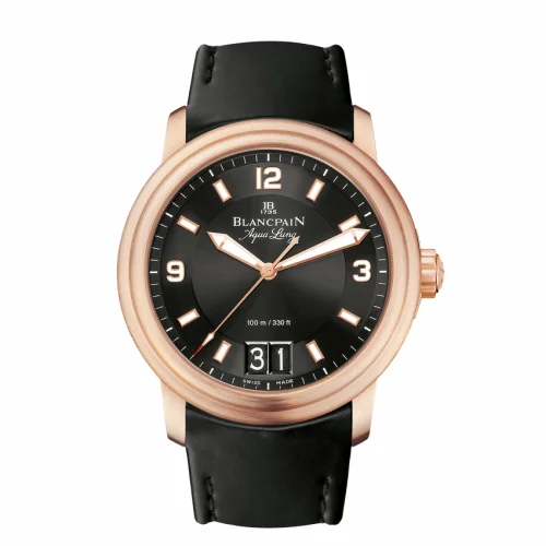Blancpain Léman Grande Date Aqua Lung Red Gold / Black / Rubber 2850B-3630A-64B