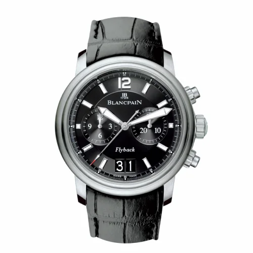 Blancpain Léman Chronographe Flyback Grande Date Stainless Steel / Black / Alligator 2885F-11B30B-53B