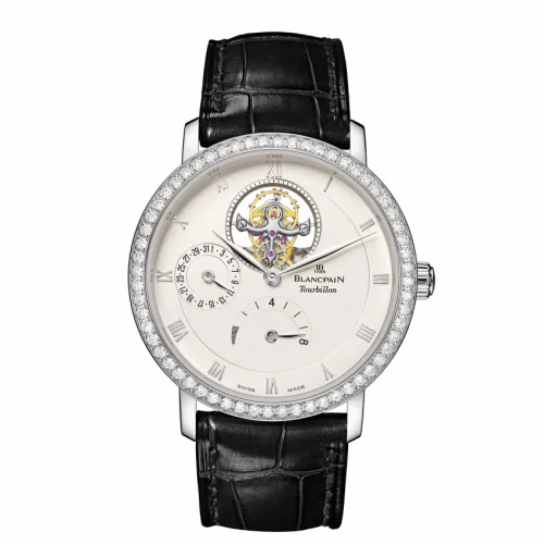 Blancpain Villeret Tourbillon 8 Jours White Gold / Opaline / Diamond 6025-1942-55B