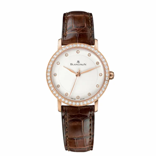 Blancpain Villeret Ultraplate Automatique Ladies Red Gold / Opaline / Diamond 6102-2987-55A