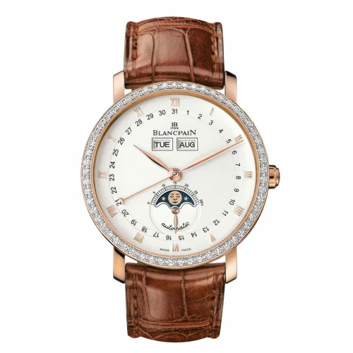 Blancpain Villeret Quantième Complet Red Gold / White / Diamond 6263-2942-55B
