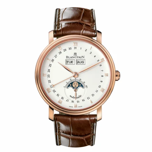 Blancpain Villeret Quantième Complet Red Gold / White 6263-3642-55