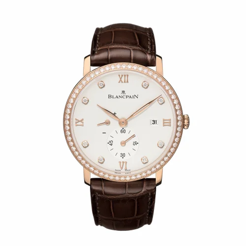 Blancpain Villeret Ultraplate Power Reserve Date Red Gold / Opaline / Diamond 6606-2987-55B