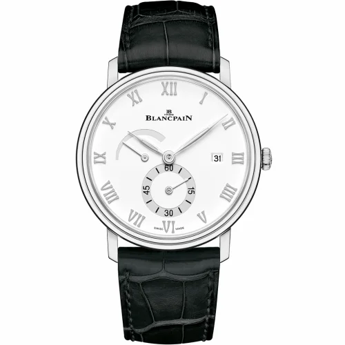 Blancpain Villeret Ultraplate Power Reserve Date Stainless Steel / White 6606A-1127-55B