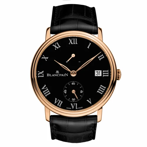 Blancpain Villeret 8 Jours Manuelle Red Gold / Black Enamel 6614-3637-55B