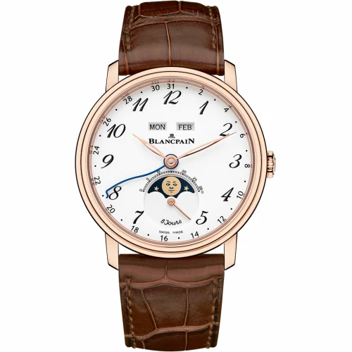 Blancpain Villeret Quantieme Complet 8 Jours Red Gold / Enamel Arabic 6639A-3631-55B