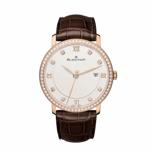 Blancpain Villeret Ultraplate Automatique 40mm Red Gold / Opalin / Diamond 6651-2987-55B