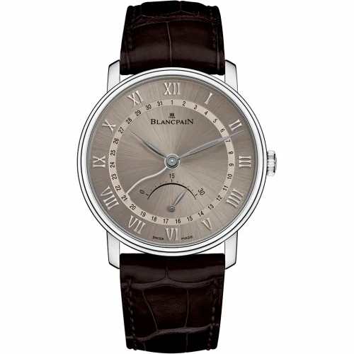 Blancpain Villeret Ultraplate Quantième Seconde Rétrograde White Gold / Grey 6653Q-1504-55