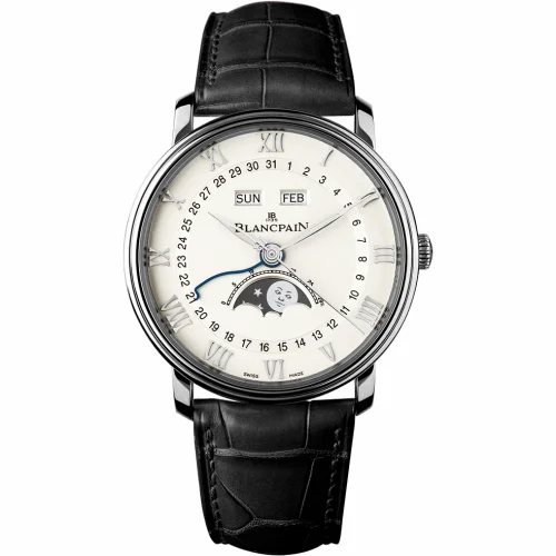 Blancpain Villeret Quantième Complet 40mm Stainless Steel / White 6654-1127-55B