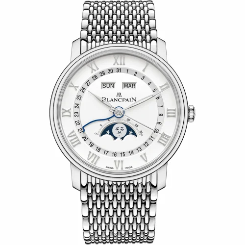 Blancpain Villeret Quantième Complet 40mm Stainless Steel / White 6654-1127-MMB