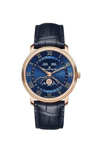 Blancpain Villeret Quantième Complet 40mm Red Gold / Blue 6654-3640-55
