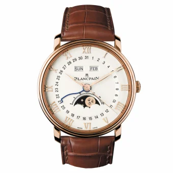 Blancpain Villeret Quantième Complet 40mm Red Gold / Opalin 6654-3642-55B