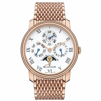 Blancpain Villeret Quantieme Perpetuel 8 Jours Red Gold / Enamel / Bracelet 6659-3631-MMB