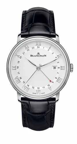 Blancpain Villeret GMT Date Stainless Steel / White 6662-1127-55B