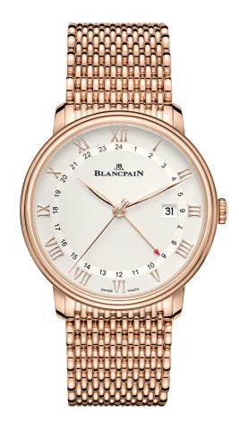 Blancpain Villeret GMT Date Red Gold / Silver / Bracelet 6662-3642-MMB