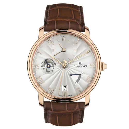 Blancpain Villeret Demi-Fuseau Horaire Demi-Savonette Red Gold / Opalin Flinque 6665-3642-55B