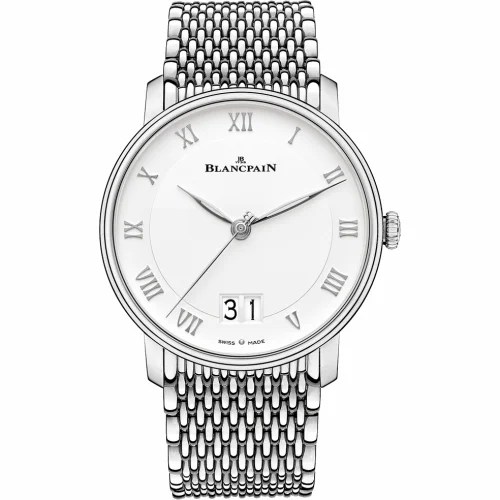 Blancpain Villeret Grande Date Stainless Steel / White / Bracelet 6669-1127-MMB