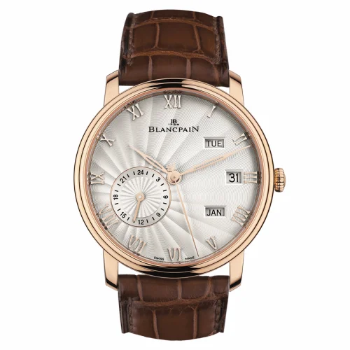 Blancpain Villeret Quantième Annuel GMT Red Gold / Opalin Flinqué 6670-3642-55B