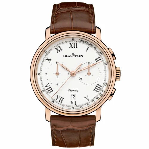 Blancpain Villeret Chronographe Flyback Pulsomètre Red Gold / Enamel 6680F-3631-55B
