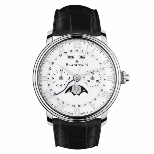 Blancpain Villeret Chronographe Monopoussoir Quantième Complet Stainless Steel / Enamel 6685-1127-55B