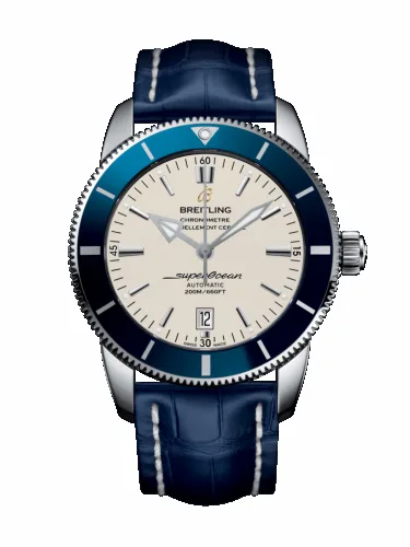 Breitling Superocean Heritage II 46 Stainless Steel / Blue / Silver / Croco / Folding AB202016/G828/747P/A20D.1
