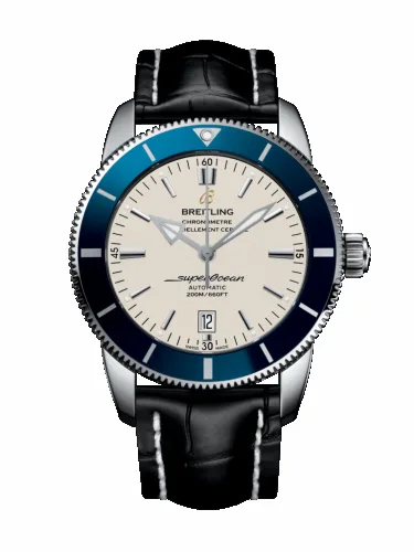 Breitling Superocean Heritage II 46 Stainless Steel / Blue / Silver / Croco / Folding AB202016/G828/761P/A20D.1